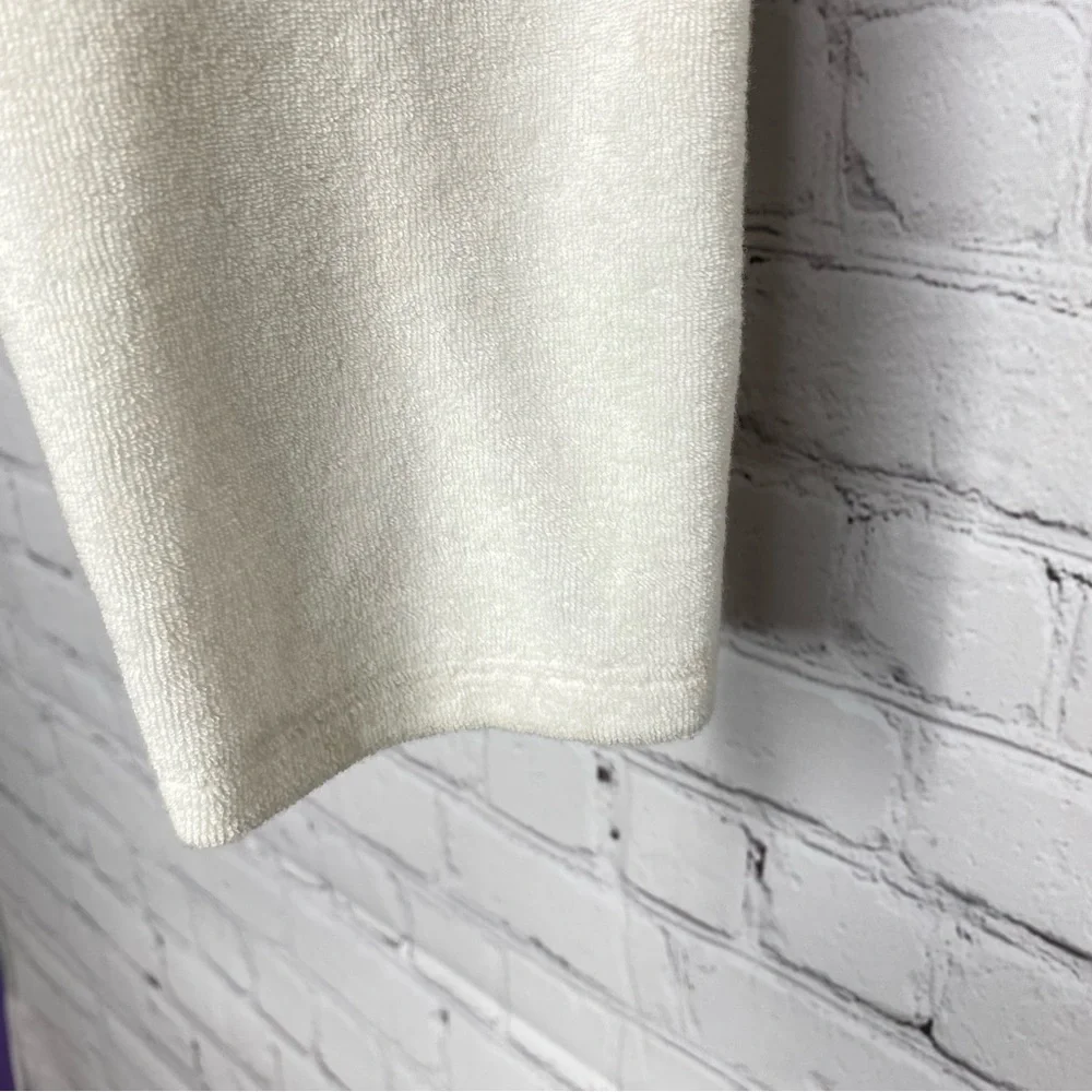 Stoney Clover Lane x Target Cropped Half Zip Sweatshirt in White XS - Picture 10 of 11